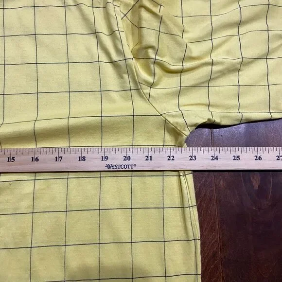 Polo Golf Ralph Lauren Vintage Canary Yellow Navy Cotton Shirt Men's Size Large - Picture 6 of 7